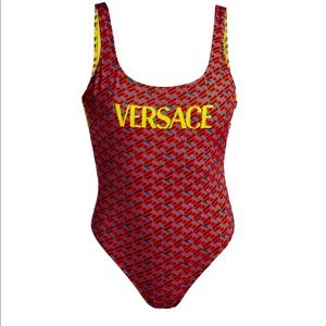 BNWT Versace Logo One-Piece Swimsuit Fourth of July Valentine’s Day 💘